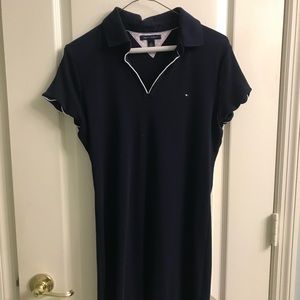 Tommy Hilfiger Navy Blue Cotton Dress. Size Large.